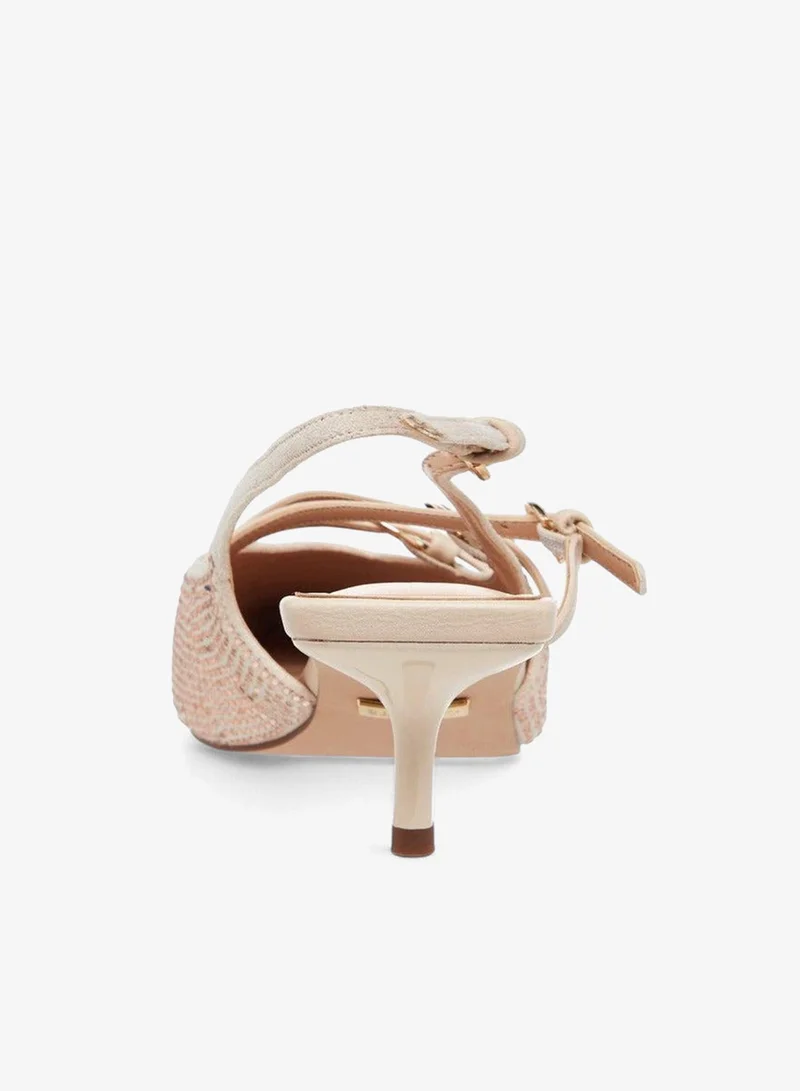Celeste BEIGE Women Embellished Pointed Toe Shoes for Women | Best Price UAE