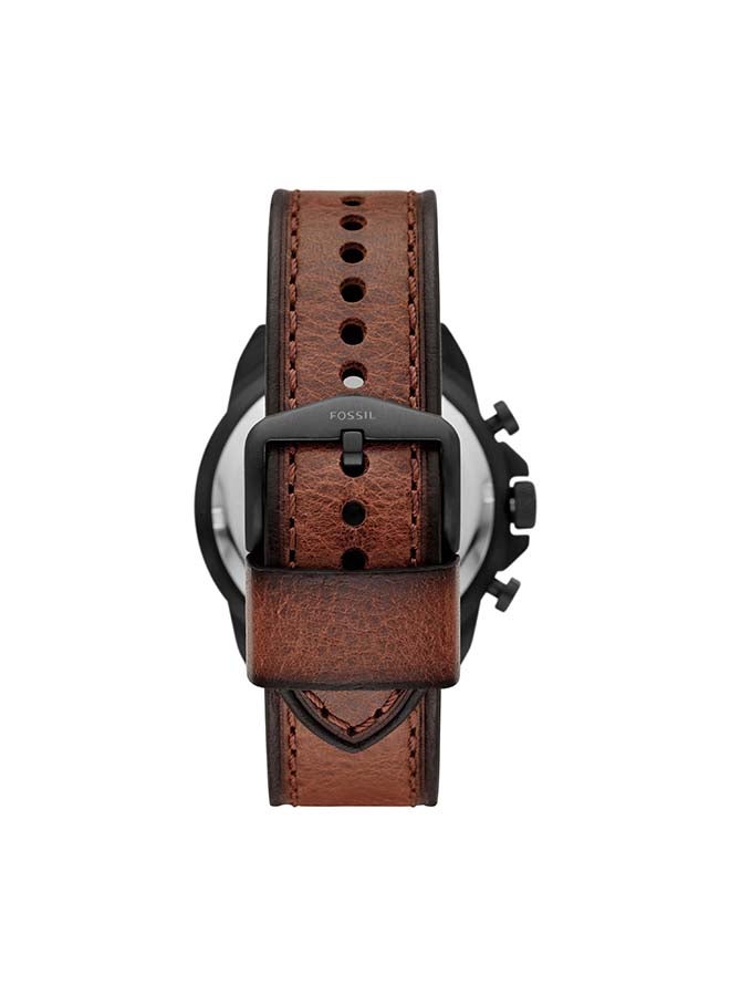 FOSSIL Men Chronograph Leather Wrist Watch FS5856 - Image 2