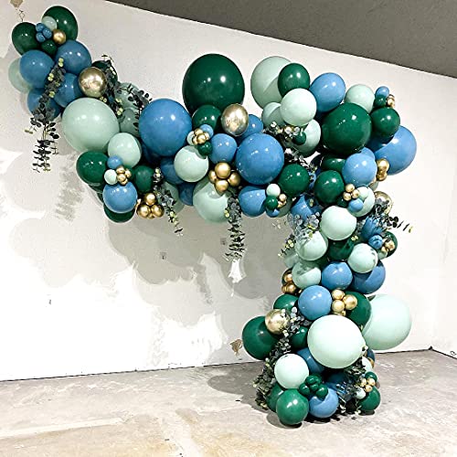 KBZVNAF Dark Green Latex Party Balloons - 50 Pack 12 inch Green Helium Balloons for Baby Shower Birthday Summer Jungle Theme Party Decorations - Image 5