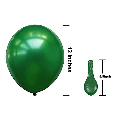 KBZVNAF Dark Green Latex Party Balloons - 50 Pack 12 inch Green Helium Balloons for Baby Shower Birthday Summer Jungle Theme Party Decorations - Image 3