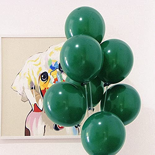KBZVNAF Dark Green Latex Party Balloons - 50 Pack 12 inch Green Helium Balloons for Baby Shower Birthday Summer Jungle Theme Party Decorations - Image 4