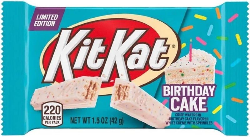 Limited Edition Birthday Cake Kit Kat Bar - White Chocolate 4 Pack (1.5 Oz Each)