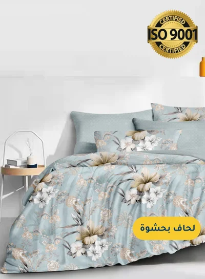 سيد المنسوجات المنزلية مفرش صيفي مفرد من مايكروفايبر، يناسب سرير بحجم 120 سم × 200 سم،  4 قطع، مع الحشوة، سلسلة سيلين