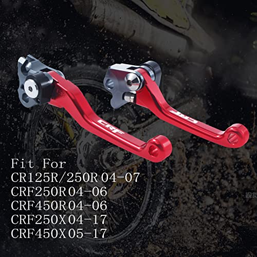 TIRGE Motorcycle CNC Foldable Pivot Clutch Brake Lever Handle for CR125R CR250R 0407 CRF250R CRF450R 0406 CRF250X 0417 CRF450X 0517 - Image 3