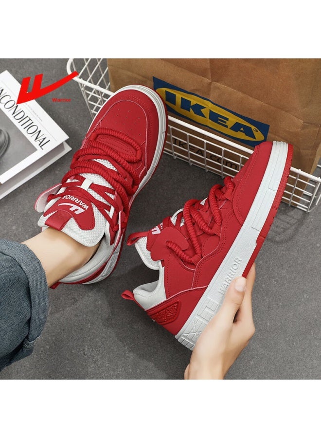 Pull Back Huili Men's Shoes, Breathable Sneakers, Fashionable Versatile Thick-soled Heightening Loafers, Men's Sports Casual Shoes, Red, Size 42 - Image 2