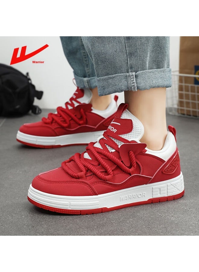 Pull Back Huili Men's Shoes, Breathable Sneakers, Fashionable Versatile Thick-soled Heightening Loafers, Men's Sports Casual Shoes, Red, Size 42 - Image 4