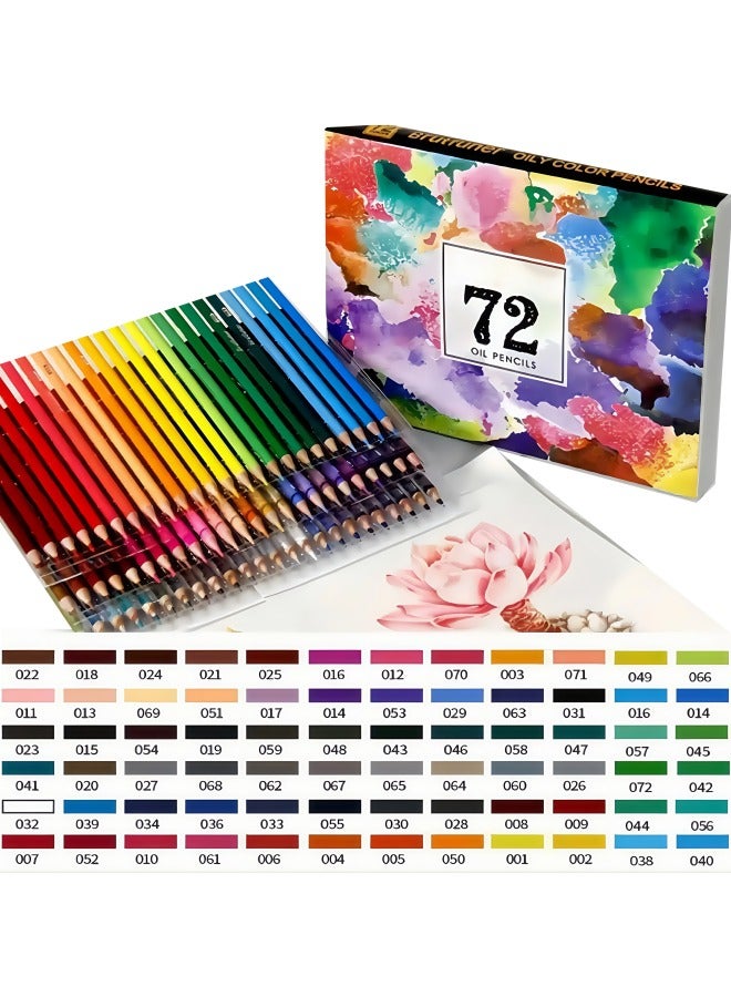 72 Colors Erasable Colored Pencils, 0.5mm Wire Diameter, HB Hardness, Professional, for Adult Artists, Color Pencil Set, Lapices de Colores, Map Pencils, Bulk  - Image 1