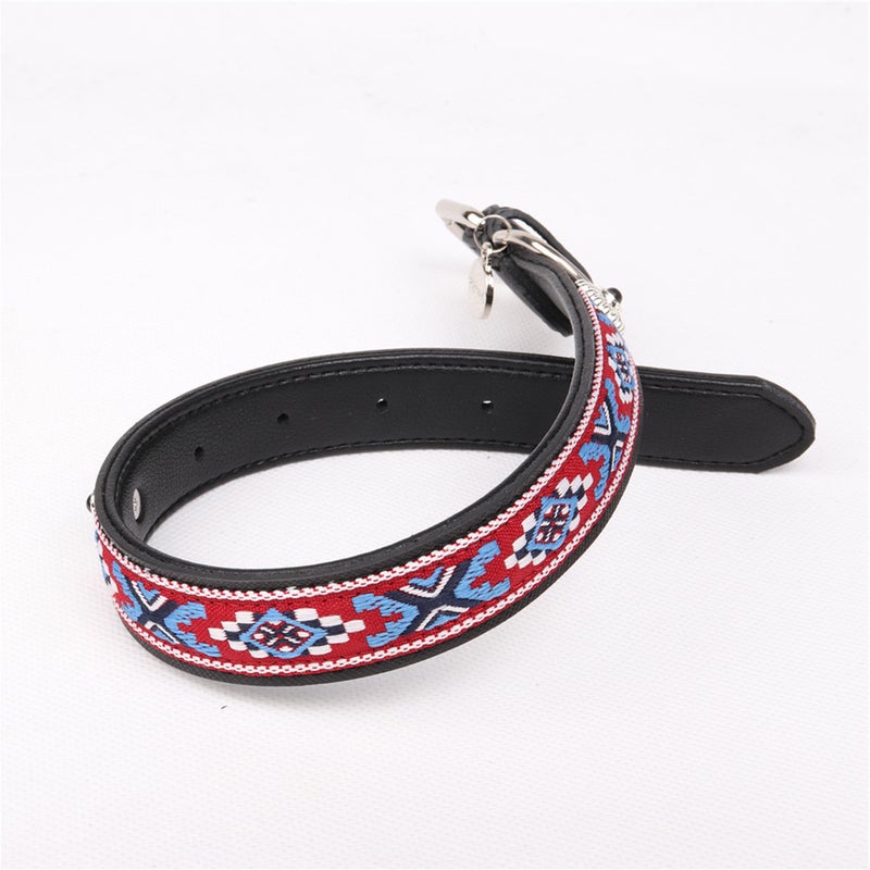 1pc 2.0*40cm Pet Collar Folk-custom Leather Pet Dog Puppy Collar For Pet Dogs - Image 3