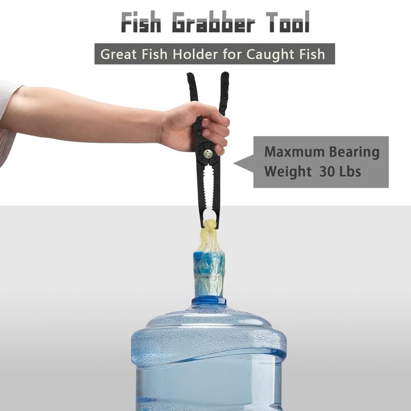 High Index PC Fishing Pliers with Hook Remover Non Slip Grip Lanyard and Lure Clamp - Image 4