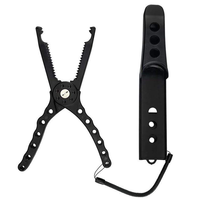High Index PC Fishing Pliers with Hook Remover Non Slip Grip Lanyard and Lure Clamp - Image 2