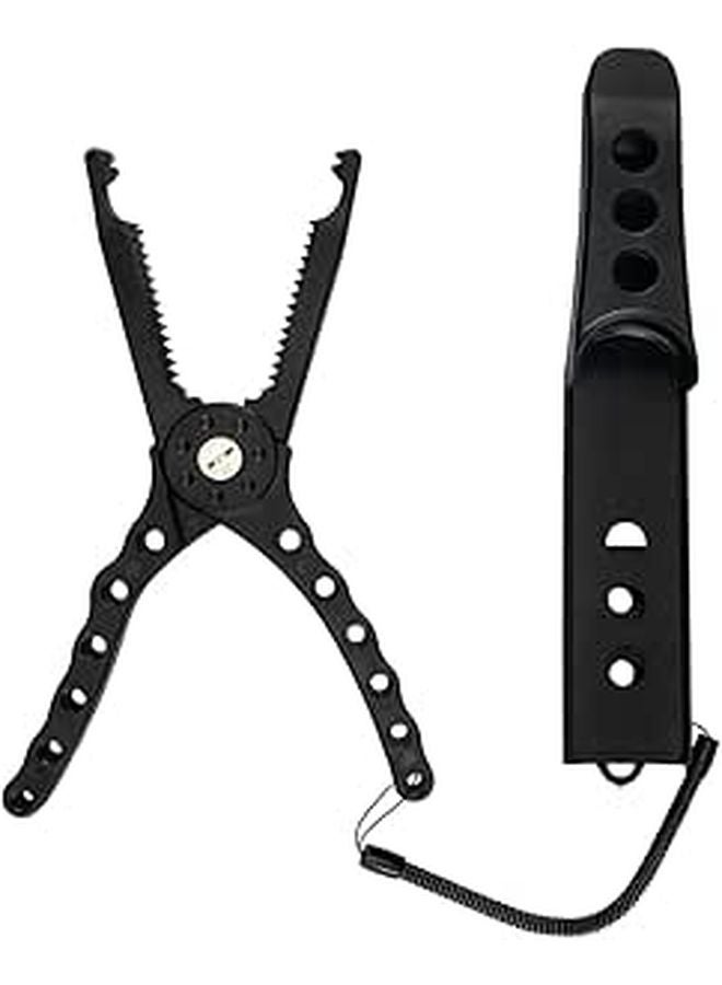 High Index PC Fishing Pliers with Hook Remover Non Slip Grip Lanyard and Lure Clamp - Image 1