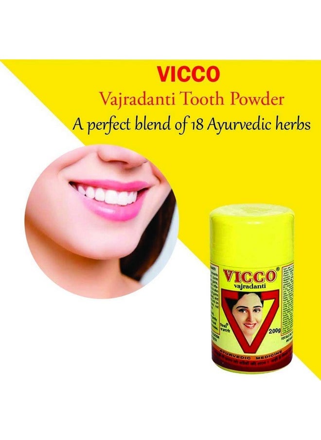 VICCO Icco Vajradanti Tooth Powder 200 Gram  - Image 5