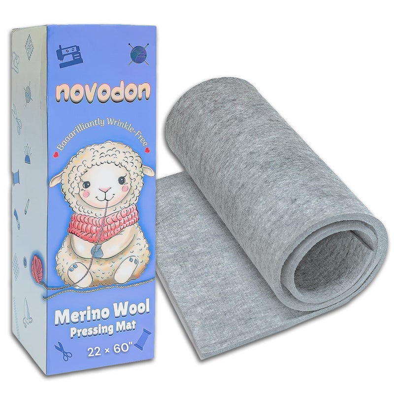 Novodon Merino Wool Pressing Mat 22" x 60" 100% Wool Pressing Mat for Quilting and Ironing Mat - Image 1