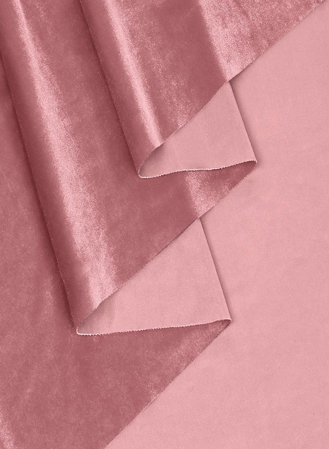 KKJIAF Dusty Rose Stretch Velvet Fabric 60 Inch Wide, 1 Yard Soft Stretchy Fabric for Sewing Clothes, Apparel, Costume, Crafts - 90% Polyester 10% Spandex - Image 5
