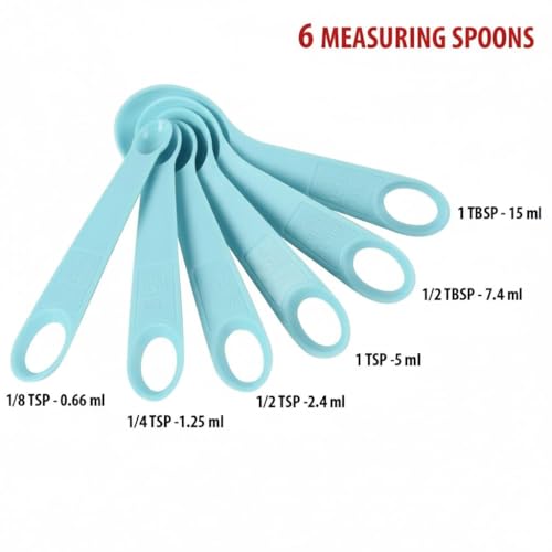 Freshdcart Measuring Cups and Spoons Set | Plastic Measuring Combo Set with Ring | Kitchen Baking & Cooking Tools - Image 2