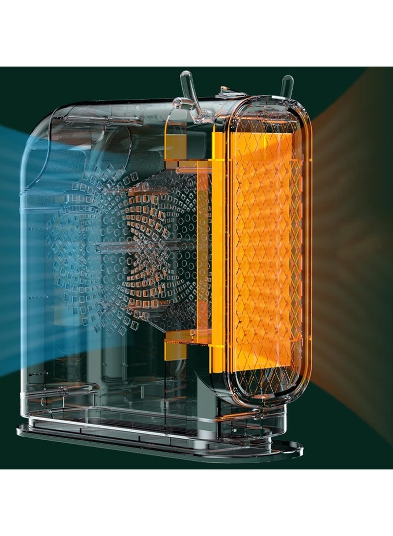 DubaiGallery 500W Electric Heater, Portable Ceramic Fan Heater Low Energy Silent with 2 Adjustable Thermostat Overheat & Tip Over Protection, Heater for Home, Bathroom, Bedroom, Living Room, Office  - Image 4