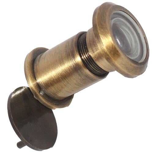 RiseOm Brass Door Peephole (Door Eye) 180 Degree Viewer (Shutter-Antique-3") - Image 4