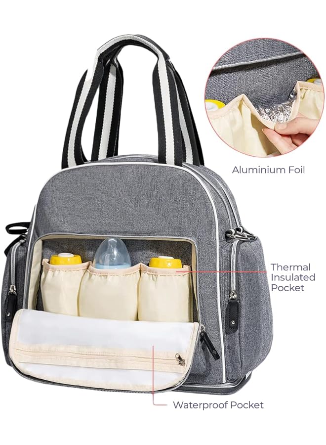 إيروريكس حقيبة حفاضات سيجنيتشر باللون الرمادي - Image 3