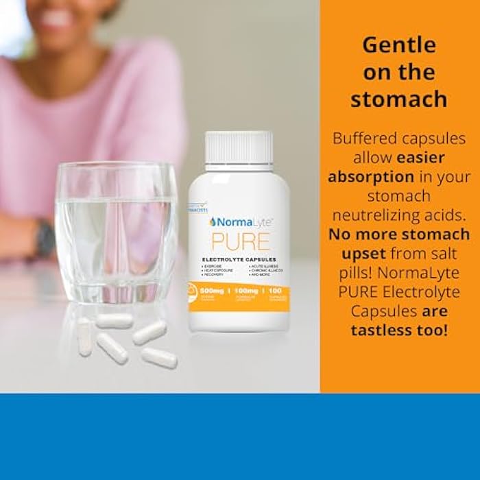 NormaLyte Electrolyte Capsules - Replenish Electrolytes for Peak Performance - Hydration Salt Pills with Essential Minerals for Energy Boost, and Muscle Recovery - 100ct/Bottle - Image 4