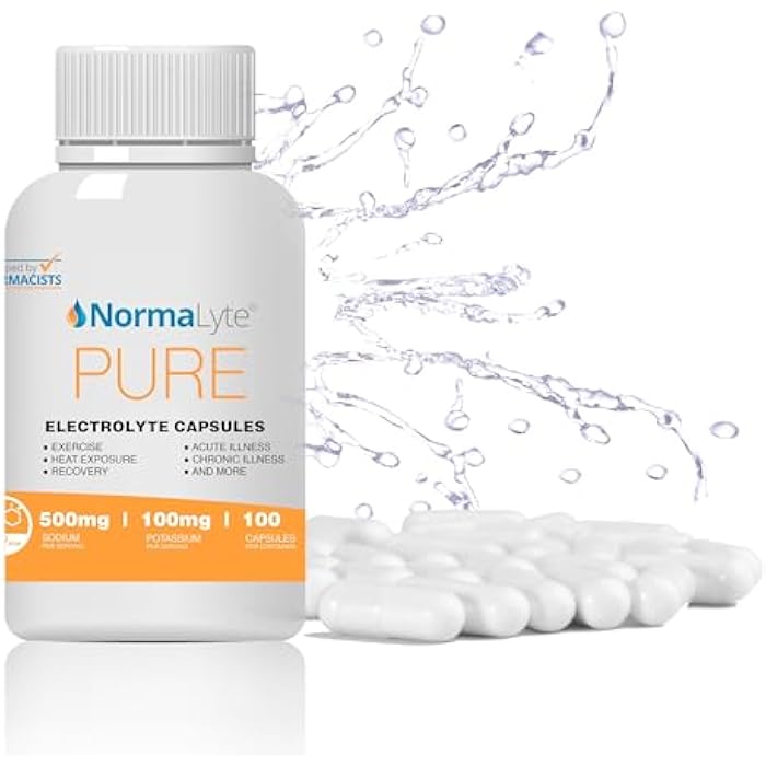 NormaLyte Electrolyte Capsules - Replenish Electrolytes for Peak Performance - Hydration Salt Pills with Essential Minerals for Energy Boost, and Muscle Recovery - 100ct/Bottle - Image 1