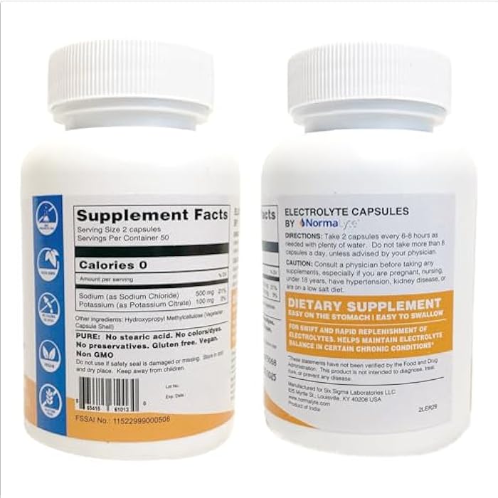 NormaLyte Electrolyte Capsules - Replenish Electrolytes for Peak Performance - Hydration Salt Pills with Essential Minerals for Energy Boost, and Muscle Recovery - 100ct/Bottle - Image 2