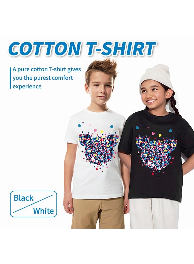 Cartoon T-Shirts, Boys' Cotton Tops, Short-Sleeved, Breathable, Sports, Summer Short-Sleeved Girls, Suitable For Children Aged 3-12 Years Old  - Image 2