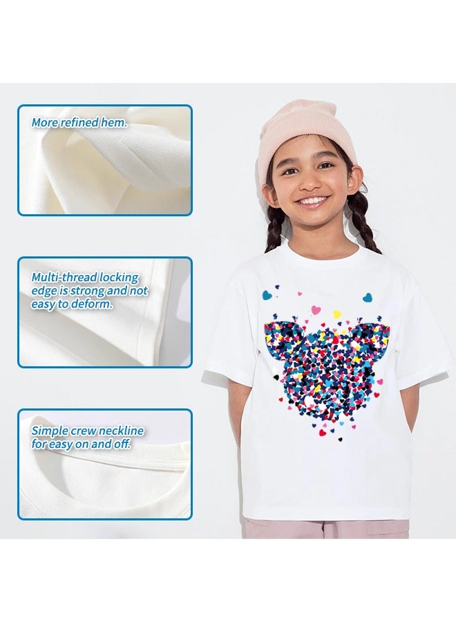 Cartoon T-Shirts, Boys' Cotton Tops, Short-Sleeved, Breathable, Sports, Summer Short-Sleeved Girls, Suitable For Children Aged 3-12 Years Old  - Image 5
