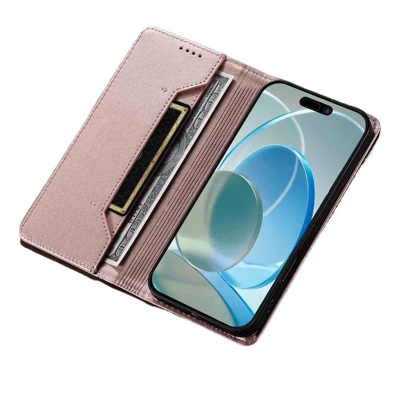 TPU Protective for Samsung Galaxy A36 with Strong Magnetic and Card Holder and Kickstand in Brown for Desk Setup - Image 2