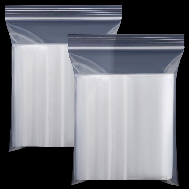 Aodaer 200 Pieces Resealable Clear Plastic Bags Grip Seal Bags Sealed Storage Pouches Resealable and Durable for Kitchen Storage, Jewellery, Small Cookies and Sweets, 6 x 8 cm - Image 1