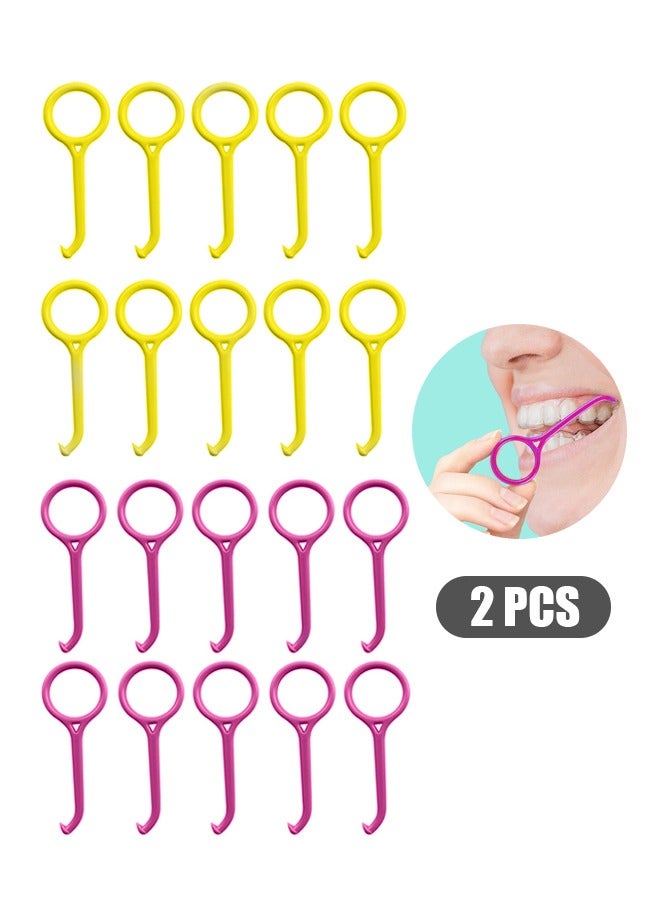 20 Pcs Aligner Removal Tool Retainer Remov, Retainer Remover for Invisible Braces, Invisible Tooth Removal Aligner Chewies and Removal Tool Kits for Tooth Cleaning Oral Care (Yellow+Pink) - Image 1