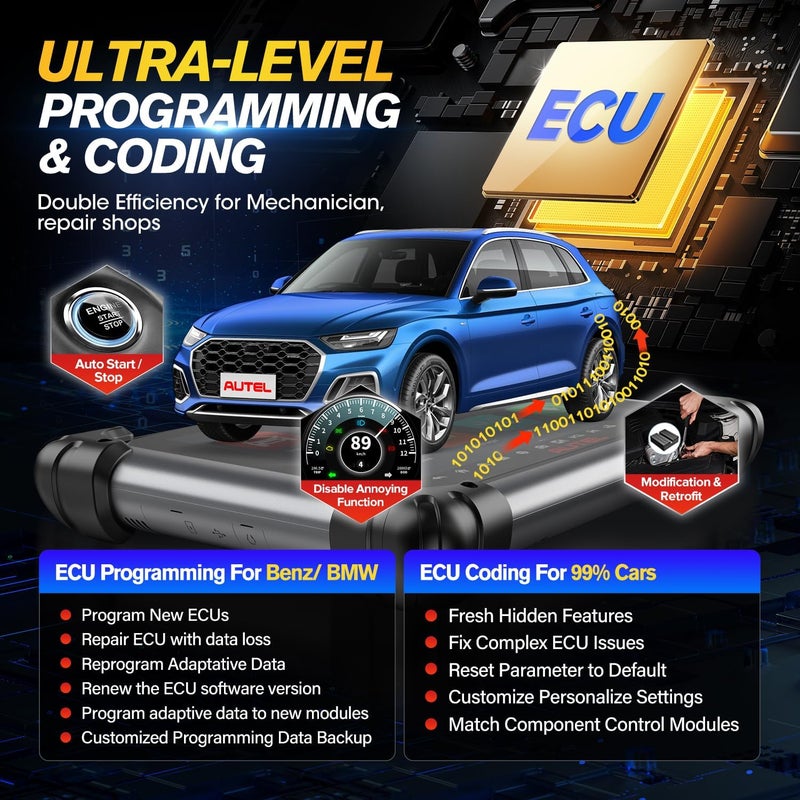 Autel 2025 Autel MaxiSYS Elite 2 PRO Scanner 2Year Free Update 2590 Elite II PRO J2534 Reprogramming as Ultra MS919 ECU Coding Bidirectional 3000 Active Tests 40 Service CANFD DoIP 100 OS - Image 5