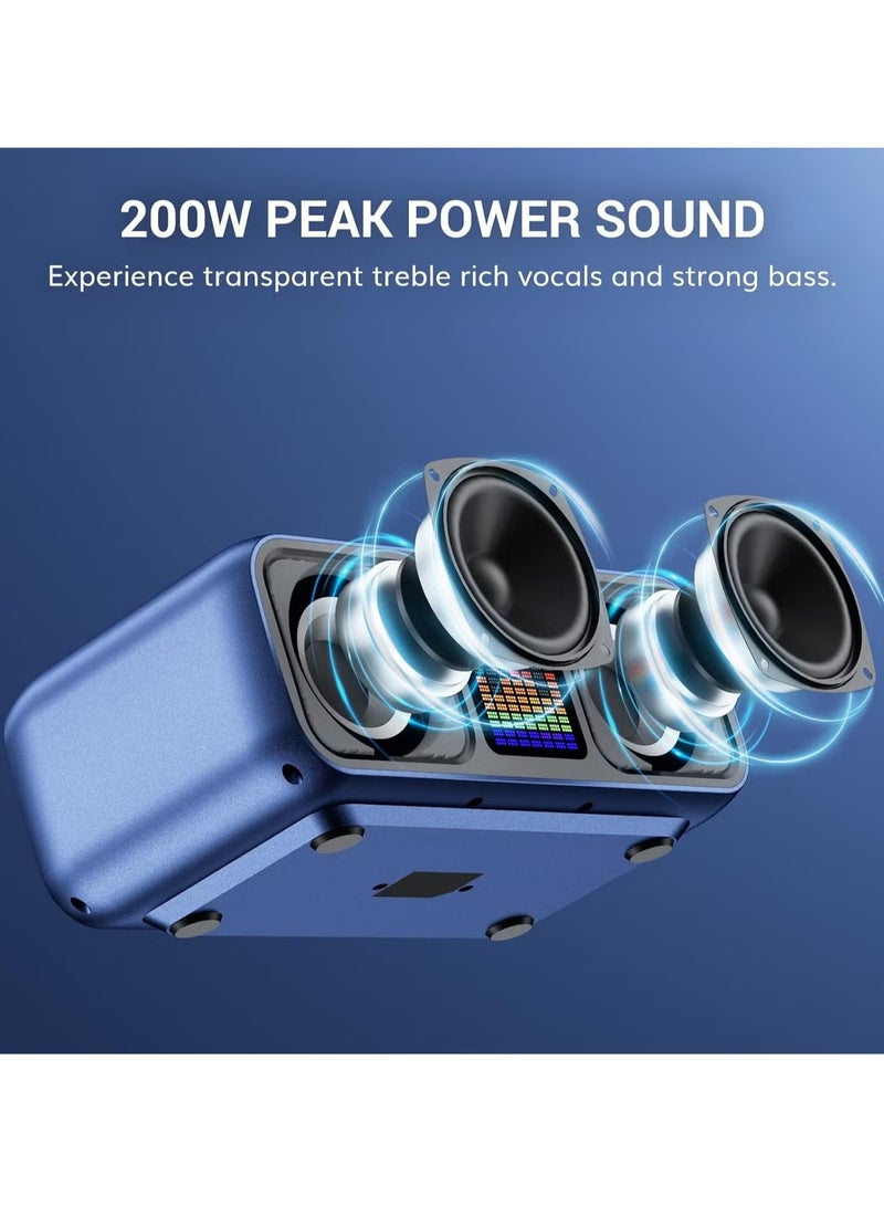 TIGER Karaoke Machine with Large Bluetooth Speaker & 2 Wireless Microphones | Powerful PA System for Home & Outdoor Parties, Weddings, Picnics – LED Lights, USB/TF/AUX Compatibility – Works with Android, iPad, TV, PC (K9) - Image 2