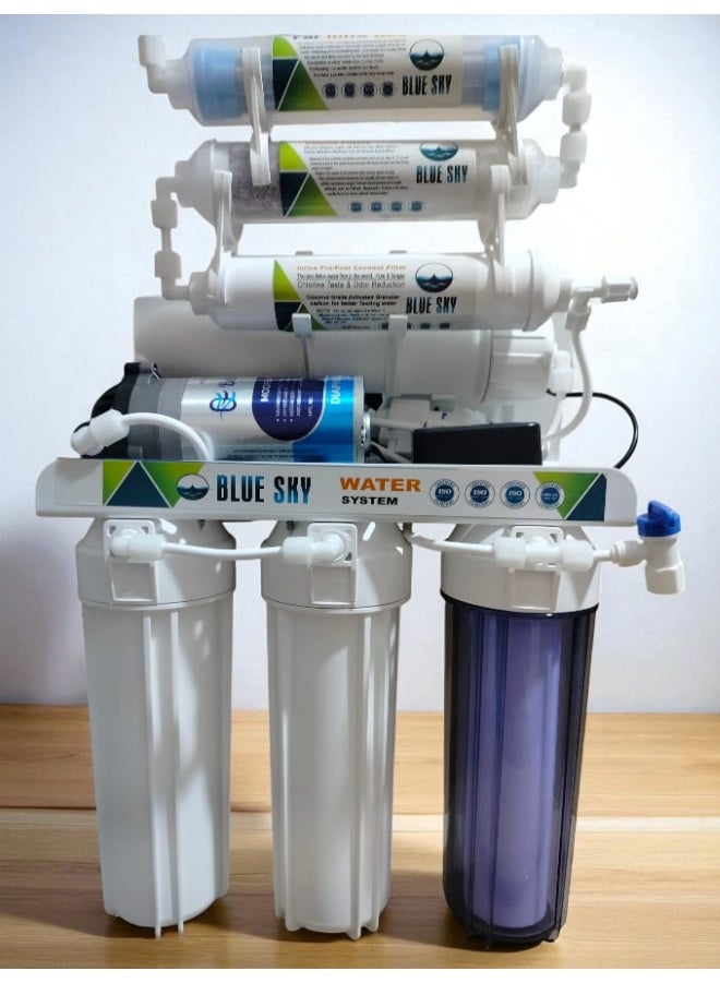 سول فلتر مياة 7مراحل ترشيح بتقنية جديدة من بلو سكاي مع ممبرين 75 جالون - Image 2