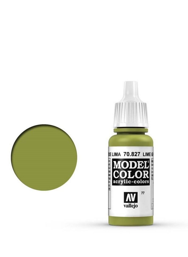 فاليجو لون موديل ٨٢٧، أخضر ليموني، زجاجة ١٨ مل، طلاء أكريليك للمجسمات الصغيرة والمنمنمات