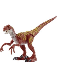 Jurassic World Toys Jurassic World Velociraptor Jumping Savage Strike Dinosaur Action Figure, Smaller Size, Attack Move Iconic To Species, Movable Arms & Legs, Great Gift For Ages 4 Years Old & Up  - Image 1