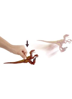 Jurassic World Toys Jurassic World Velociraptor Jumping Savage Strike Dinosaur Action Figure, Smaller Size, Attack Move Iconic To Species, Movable Arms & Legs, Great Gift For Ages 4 Years Old & Up  - Image 3