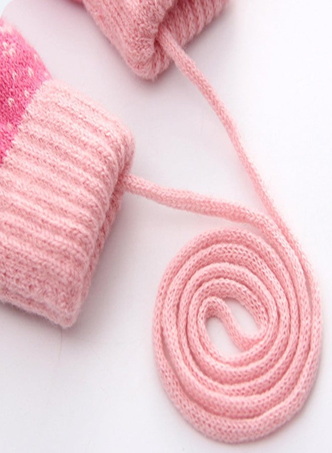 Eohak Winter Warm Knit Mittens for Girls Boys Wool Fleece Lined Mittens for 3-5 Years - Image 5