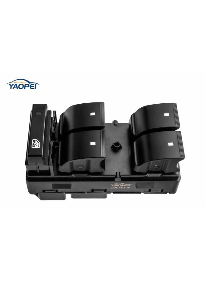 YAOPEI مفتاح نافذة الطاقة الرئيسي من جهة السائق 20945129 مفتاح نافذة أسود ZP-370 - Image 4