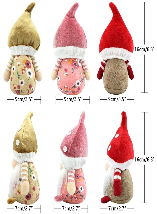 Gehydy Set of 3 Spring Gnomes Decoration Mushroom Summer Easter Gnome Handmade Decor for Home Kitchen Tiered Tray - Image 2