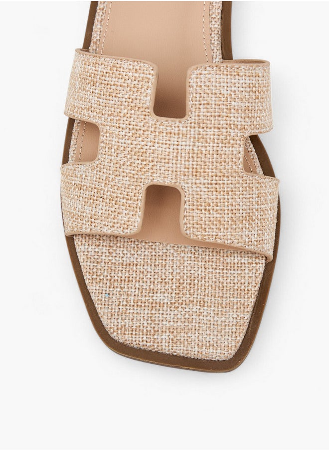 Women's Textured Slip-On Flat Sandals