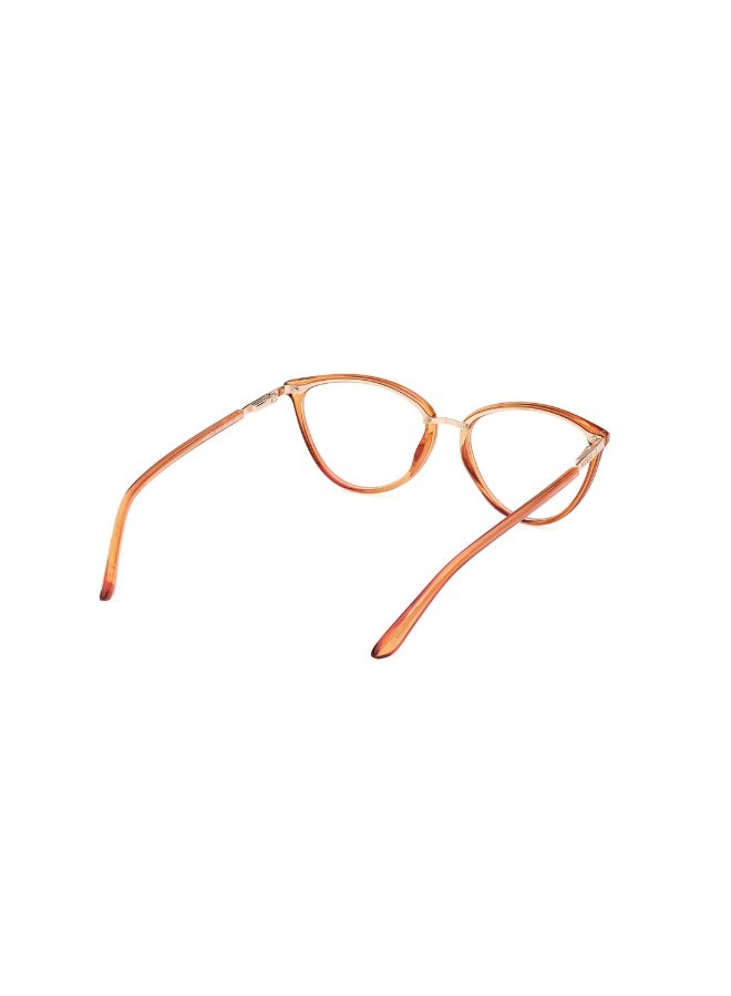 GUESS Gu2957 Cat Injected Frames For Women Size 53, Shiny Light Orange - Image 5