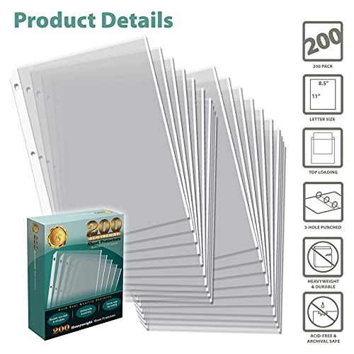 GOLD SEAL 200/Box Clear Heavyweight Poly Sheet Protectors, 8.5" x 11" - Image 3