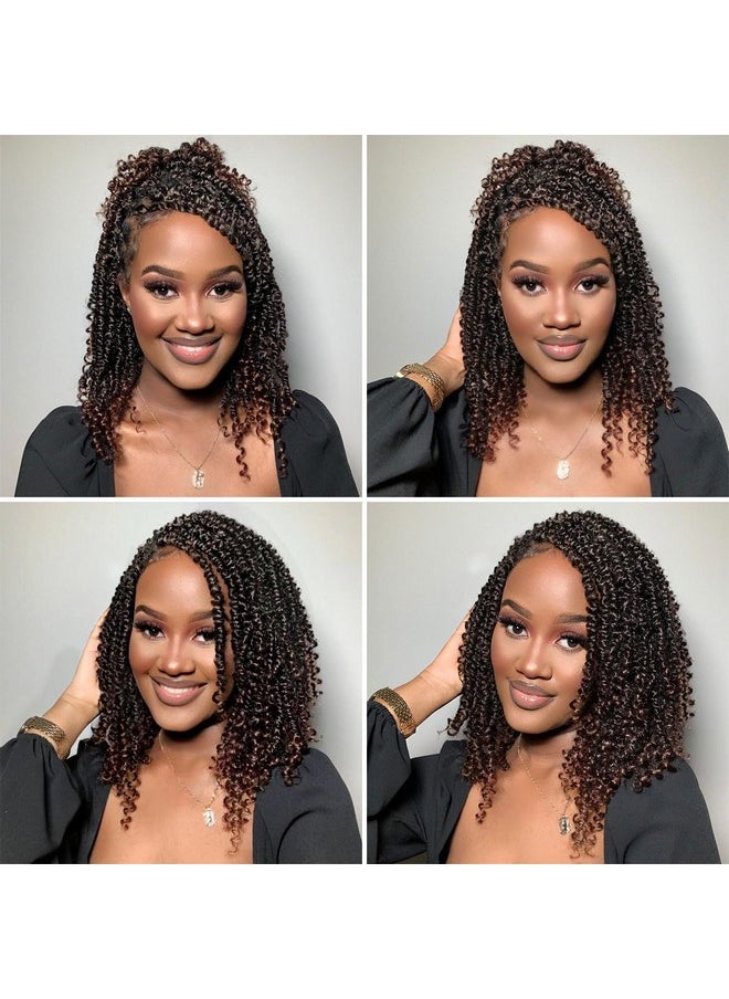 Admutty - Passion Twist Hair Pretwisted Crochet Hair 12 Inch Passion Twist Crochet Hair 8 Packs Pretwisted Passion Twist Hair Short Pre Looped Crochet Hair For Black Women(1B/30) - Image 1