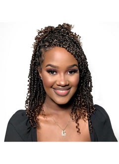Admutty Passion Twist Hair Pretwisted Crochet Hair 12 Inch Passion Twist Crochet Hair 8 Packs Pretwisted Passion Twist Hair Short Pre Looped Crochet Hair For Black Women(1B/30)  - Image 2