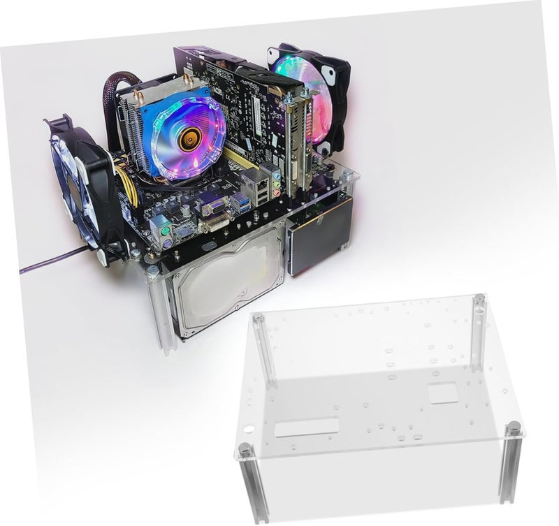 1Set Open Air Computer Frame Transparent Chassis Easy Installation Sturdy Base for Motherboards Durable Design for DIY Builds and Troubleshooting - Image 4