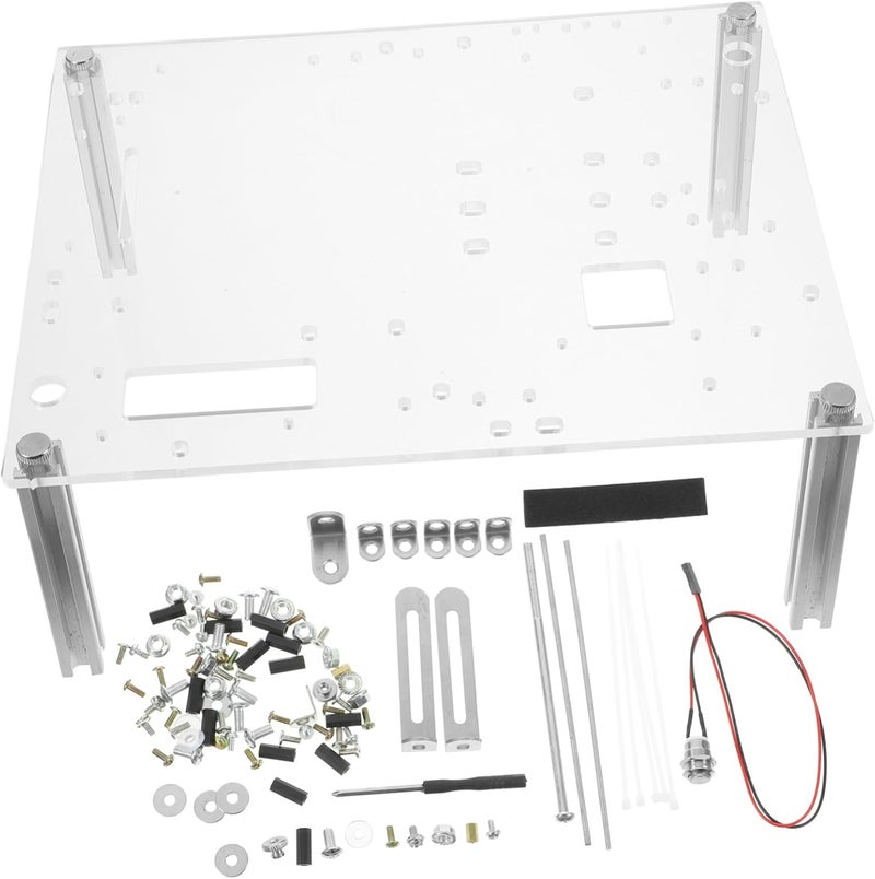 1Set Open Air Computer Frame Transparent Chassis Easy Installation Sturdy Base for Motherboards Durable Design for DIY Builds and Troubleshooting - Image 1
