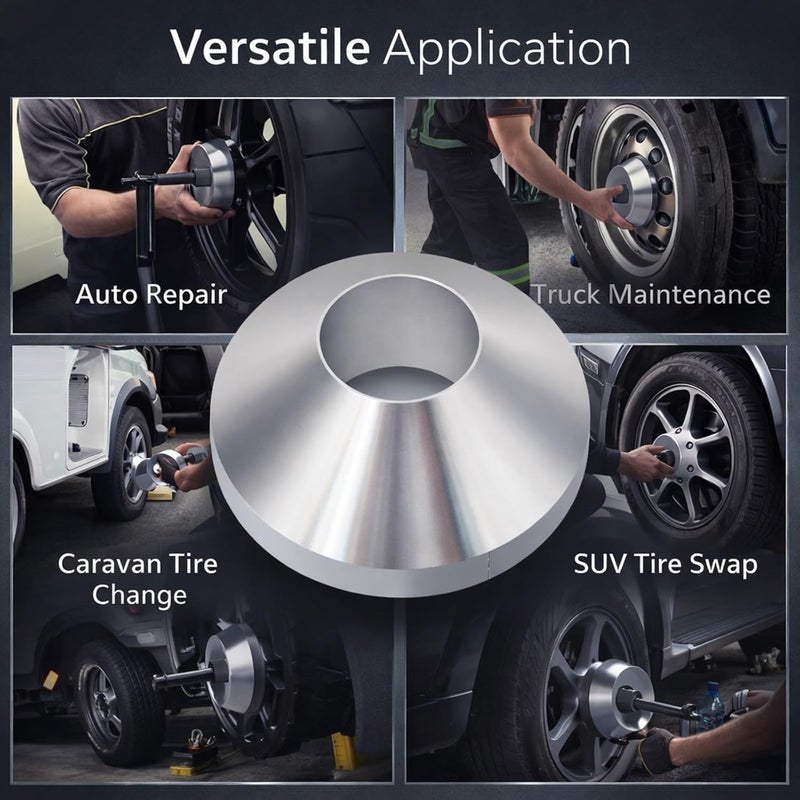 Manual Tire Wheel Changer Centering Cone Billet Aluminum for 1.67in Diameter Center Post - Durable Construction, Scratch - Aluminum Wheel Balancer, Fits Cars and Trucks - Image 3