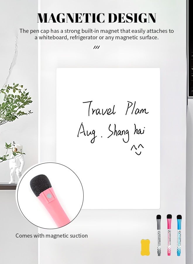 2Pcs Magnetic White Board, Portable Dry Erase Board，Easy Storage and Organization, Perfect for Home, Office, and Classroom Use - Image 2
