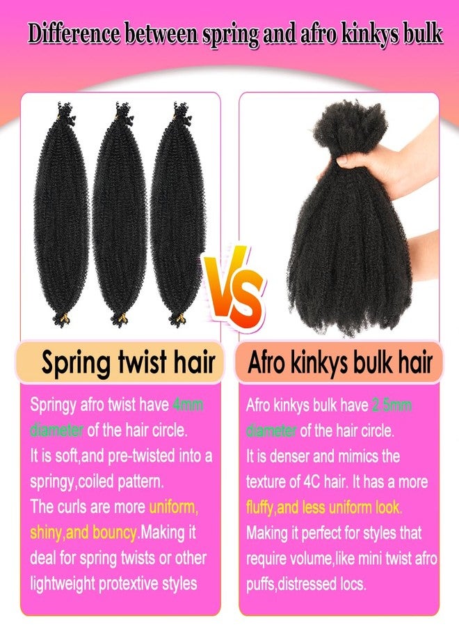Youngther 6Packs brown Afro Kinkys Bulk Hair 16 inch marley twist loc extensions hair for Dreadlocks extensions spring twist crochet hair for repair Locs, Twists/Braids（16inch（Packs of 6）#30） - Image 5