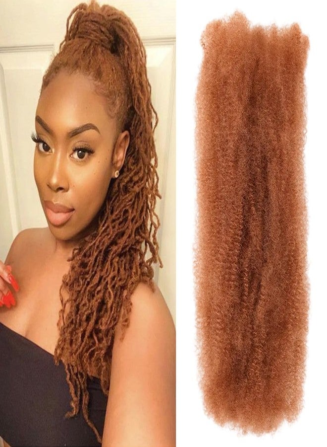Youngther 6Packs brown Afro Kinkys Bulk Hair 16 inch marley twist loc extensions hair for Dreadlocks extensions spring twist crochet hair for repair Locs, Twists/Braids（16inch（Packs of 6）#30） - Image 1